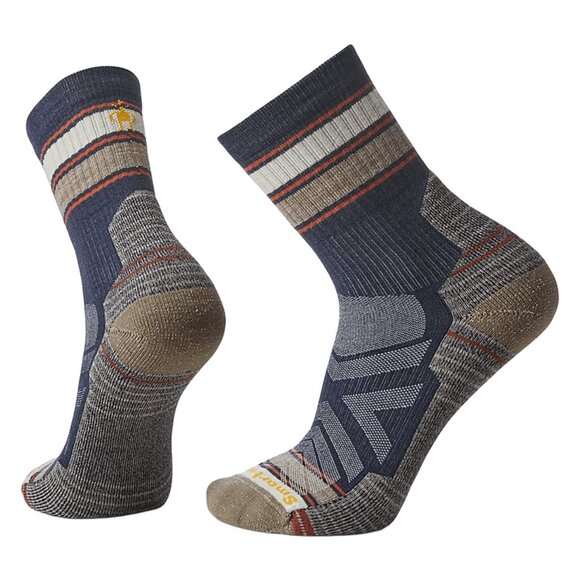 2 Pairs SmartWool Hike Light Cushion Stripe Mid Crew Socks Men's Size Medium - Picture 2 of 6